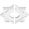 Ekena Millwork Axel Architectural Grade PVC Contemporary Ceiling Medallion, Two Piece, 10"OD x 3"ID x 5 1/2"C x 1"P CMP10AL2-03000 - alternate 2